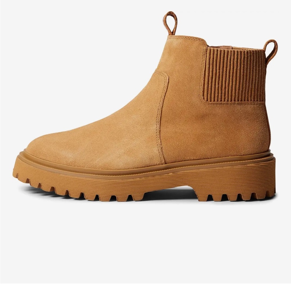 Madewell Calvin Lug Boot, suede, size 7, new in box